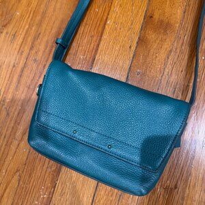 Lucky Brand Dark Teal Leather Crossbody Purse